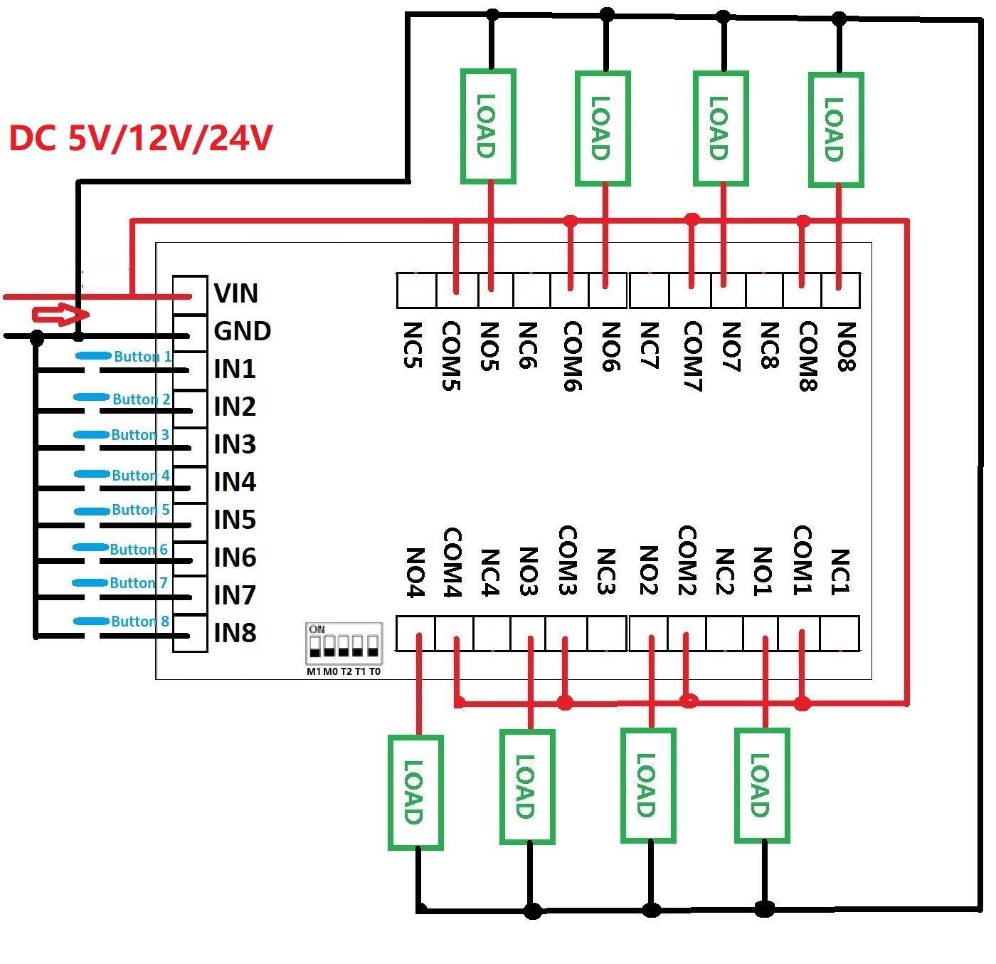 DC 5V 12V 24V 8 Channels Multi - Shelly Relay Module ulasan dan harga
