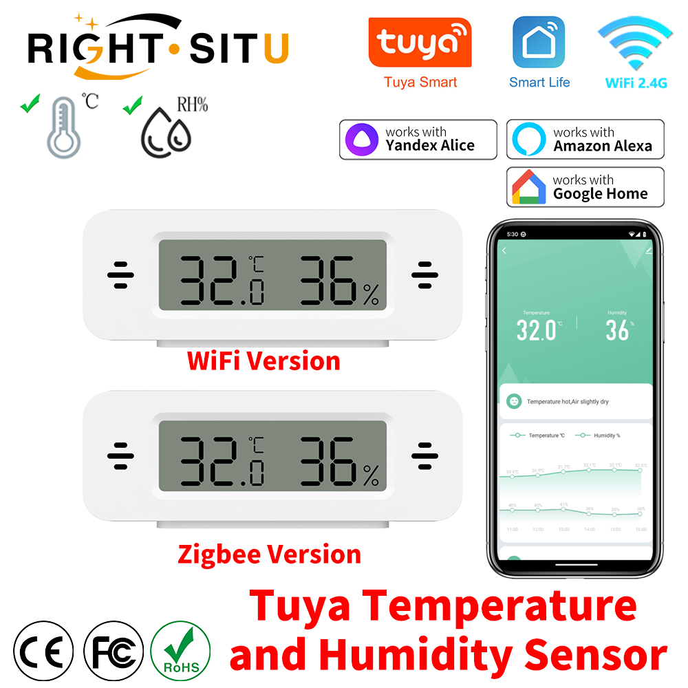 Tuya WiFi Zigbee Mini Temperat - Home Automation Ideas ulasan dan harga
