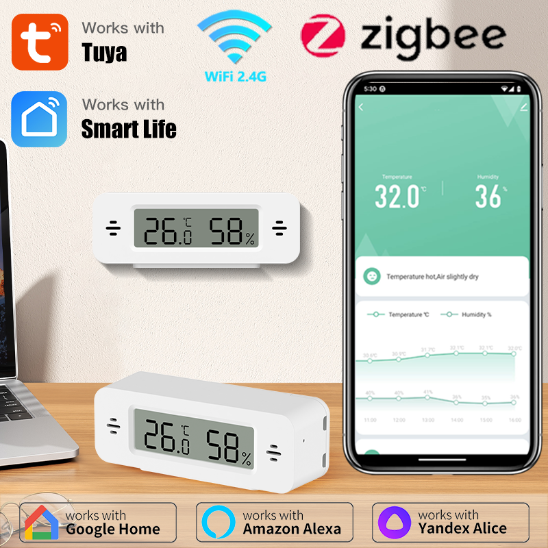 Tuya WiFi/Zigbee Temperature H - Home Automation Ideas ulasan dan harga