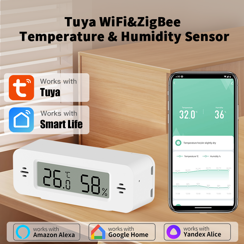 Tuya WiFi/Zigbee Temperature H - Home Automation Ideas ulasan dan harga