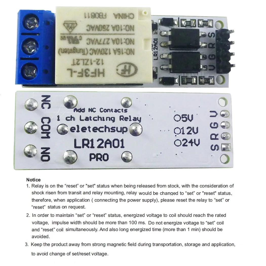 LR12A01 Magnetic Latching Rela - Shelly Relay Module ulasan dan harga