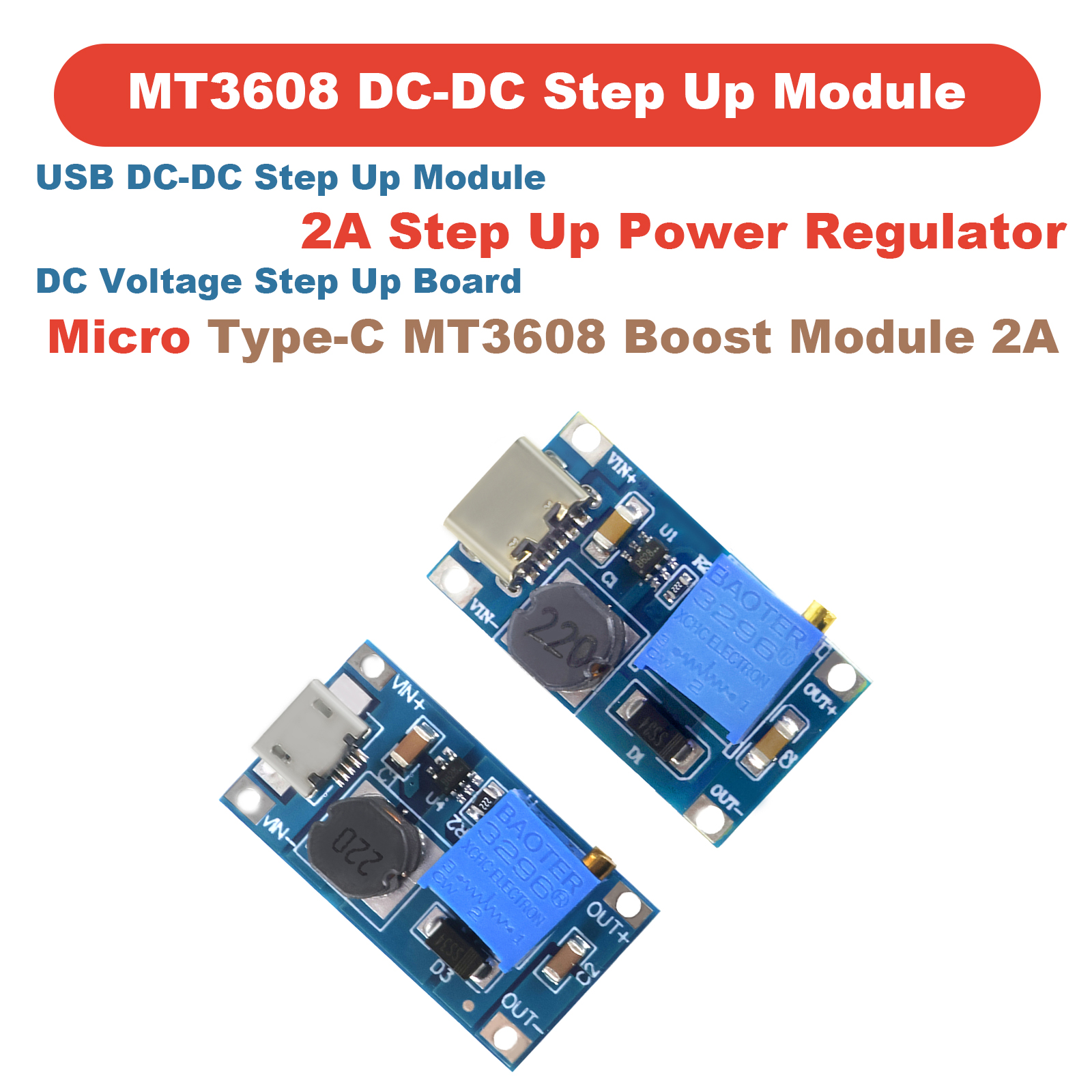 1-10pcs MT3608 DC-DC Step Up C - Home Automation Arduino ulasan dan harga