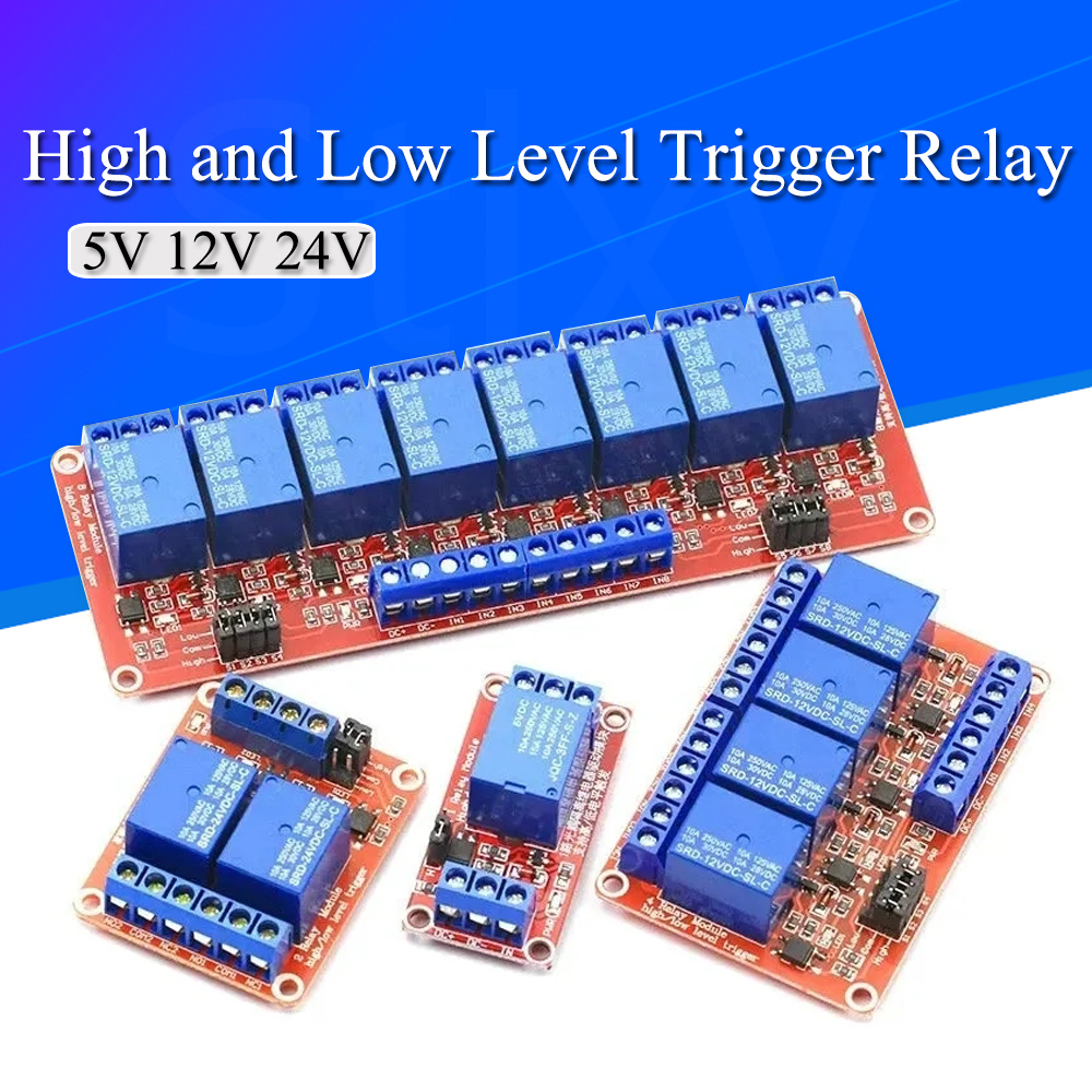 DC 5V 12V 24V 1 2 4 6 8 Channe - Relay 8 Channel Board ulasan dan harga