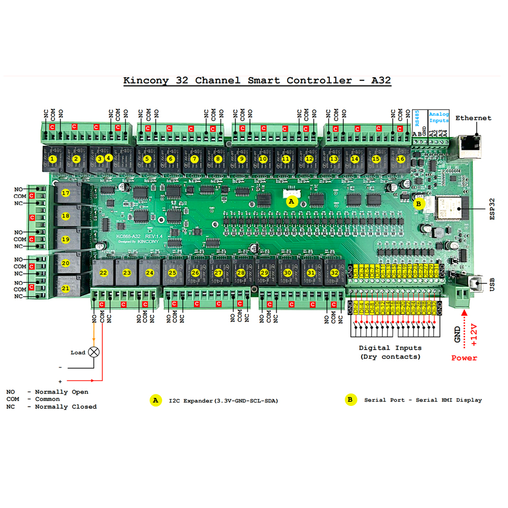 KC868-A32 ESP32 Wifi  RS232 US - Home Automation Arduino ulasan dan harga