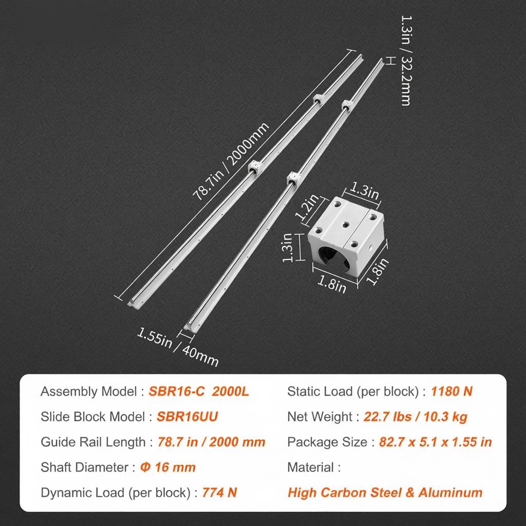 Linear Sliding Track Set 2000m - Diy Automation Projects ulasan dan harga