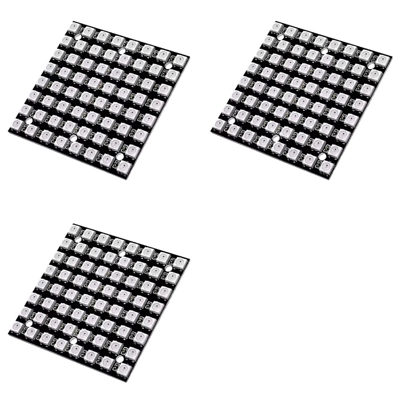 【FLASH DEAL】3X WS2812 LED 5050 - Rgb Led Matrix 8X8 ulasan dan harga