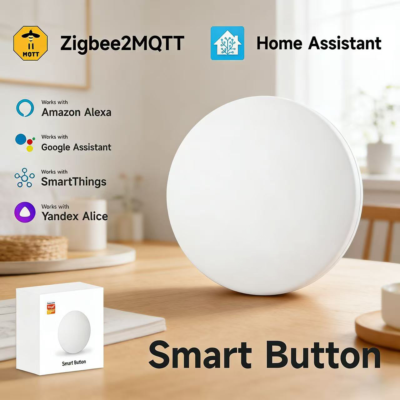 Zigbee3.0 2MQTT Smart Button S - Home Automation Ideas ulasan dan harga